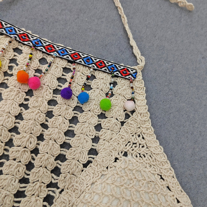 Women Bohemian Crochet Top with Straps Lune London