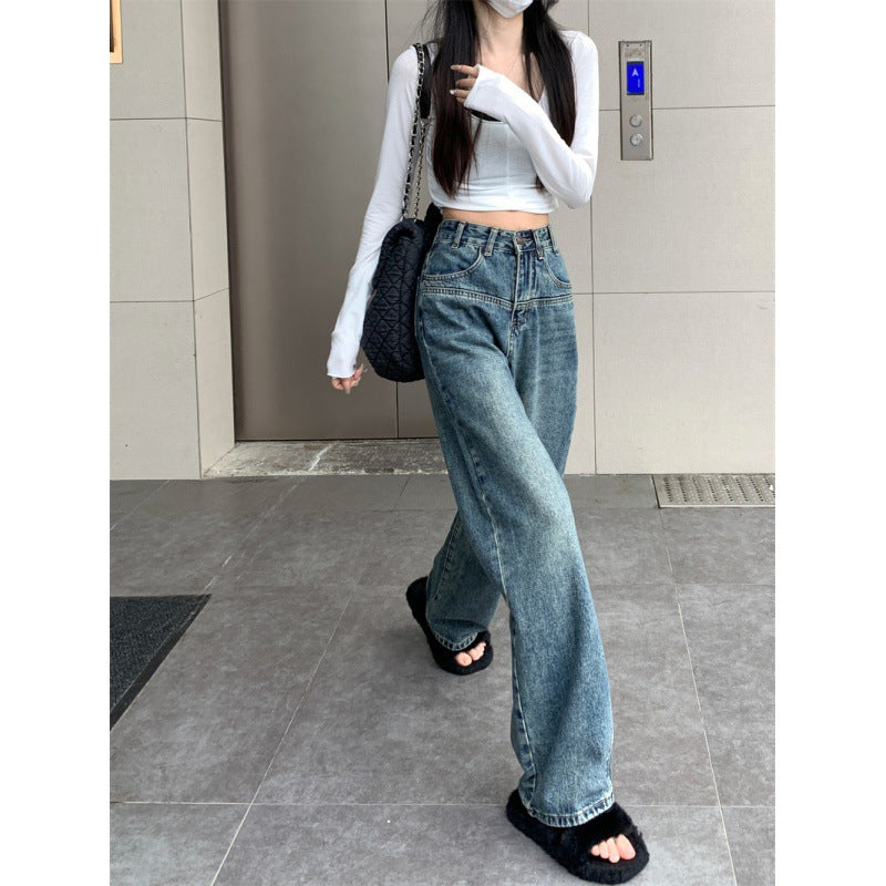 Jeans vintage à coupe large pour femmes Chic & Stil