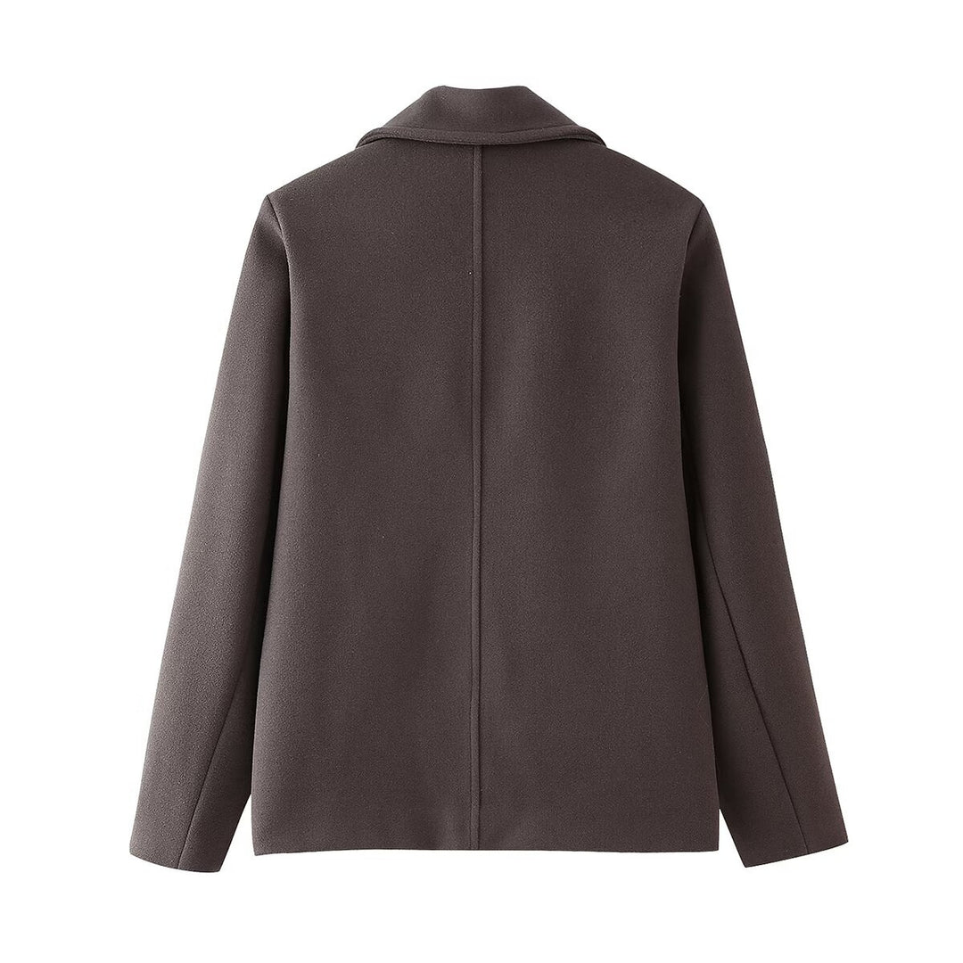 Elegant and warm wool coat for women with notched collar Lune London