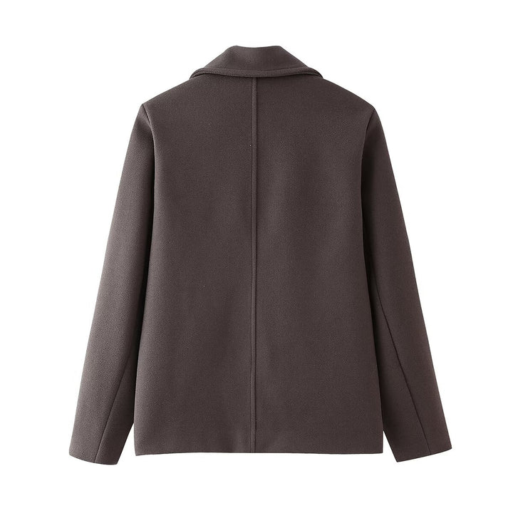 Elegant and warm wool coat for women with notched collar Lune London