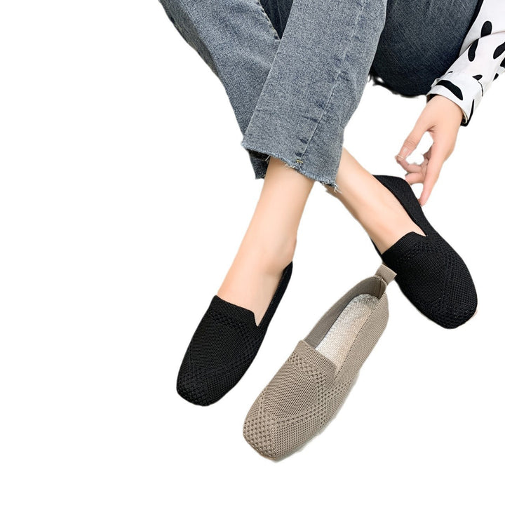Ladies Breathable Knit Slippers Flats Lune London
