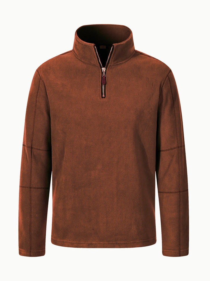 Men's fleece jacket with high collar and practical zipper Lune London