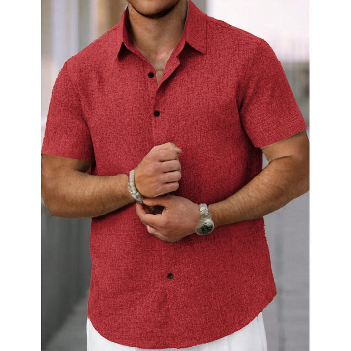 Short sleeve shirt for men in textured fabric Lune London