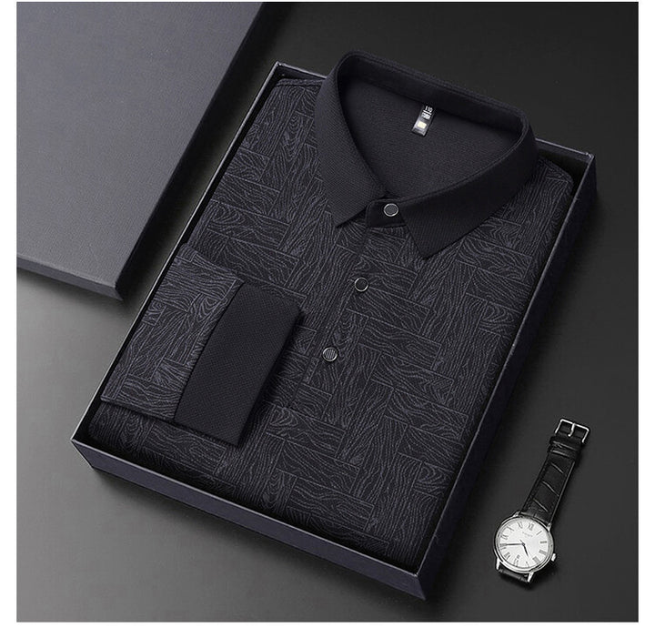 Elegant men's long sleeve shirt with textured design Lune London