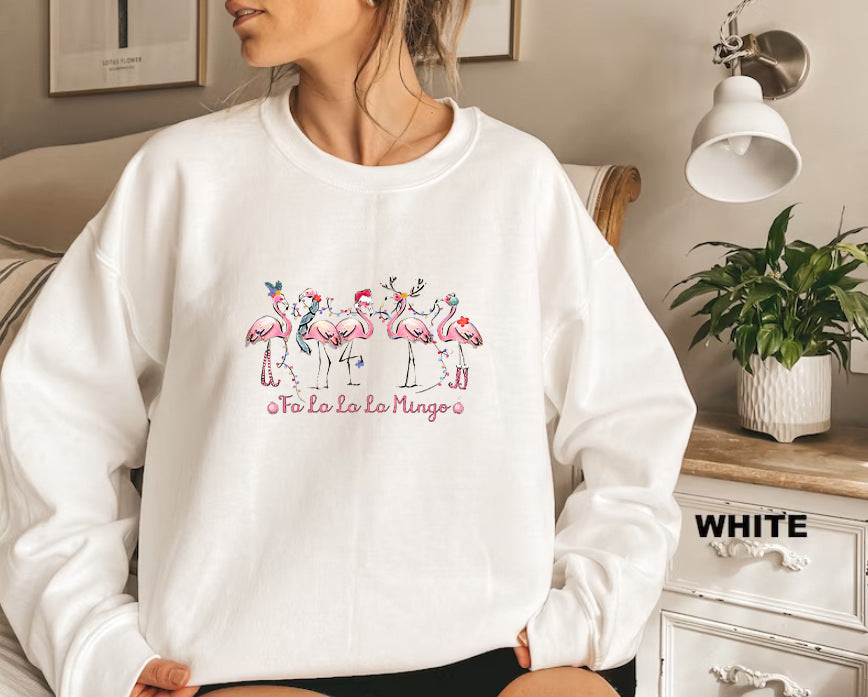 Sweatshirt pour femmes avec motif flamant rose original et coupe décontractée Chic & Stil