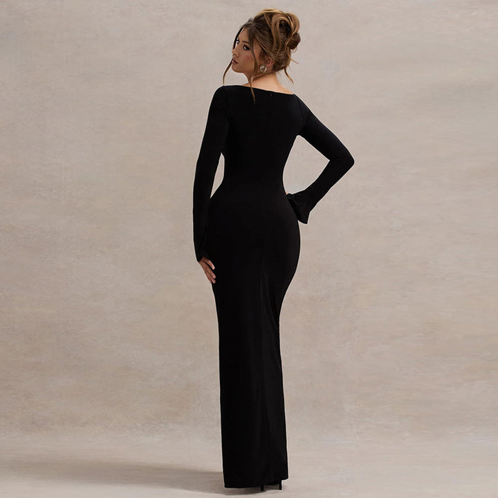 Lune London one shoulder slit maxi dress
