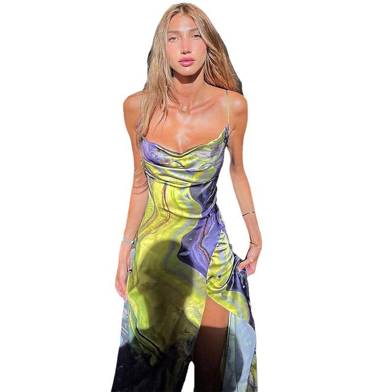 Ladies Elegant Satin Night Dress Lune London