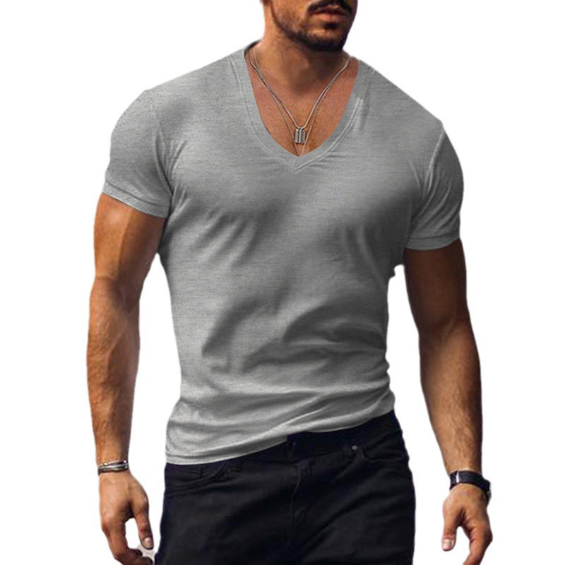 Men's casual V-neck t-shirt Chic und Style