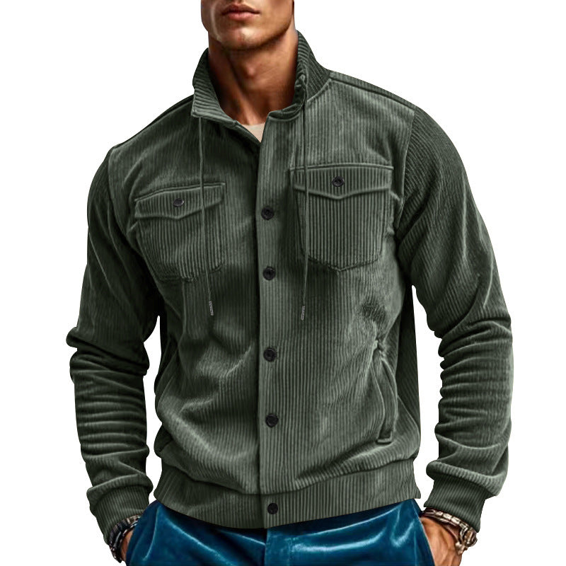 Lune London striped corduroy utility jacket for men