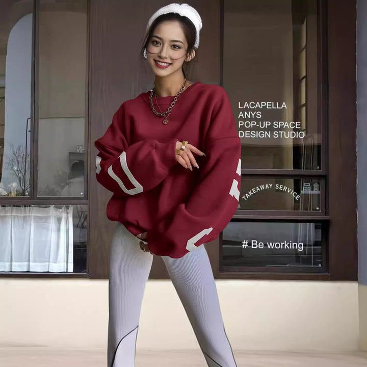 Oversized sweatshirt for women with graphic accents Lune London
