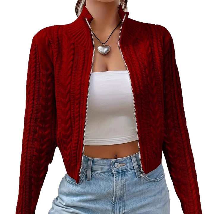 Cardigan for women with modern zip closure Lune Londonl