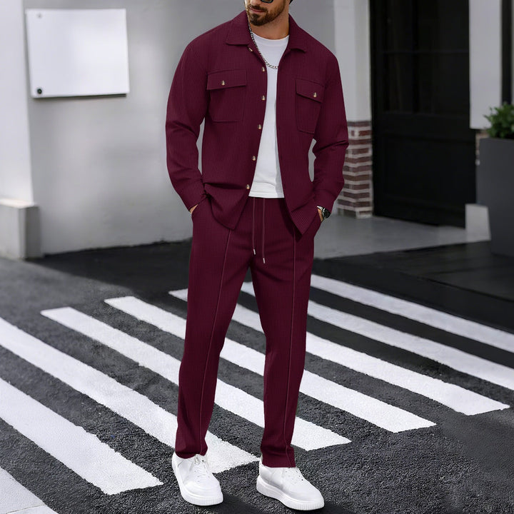 Men's Stylish Leisure Set with Structured Jacket and Comfortable Pants Lune London