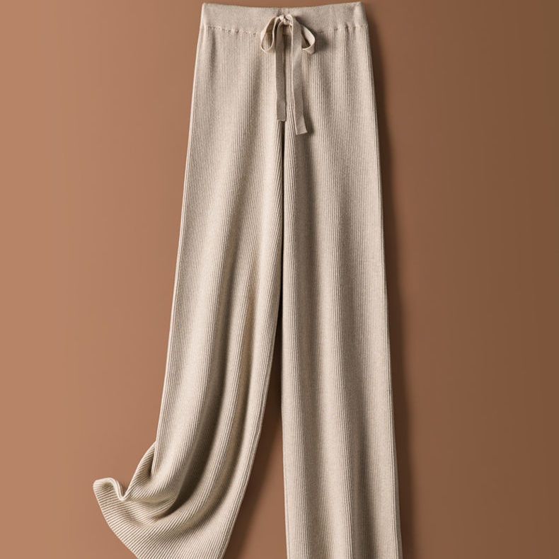 Pantalons Palazzo larges pour femmes avec ceinture à nouer décontractée Chic & Stil