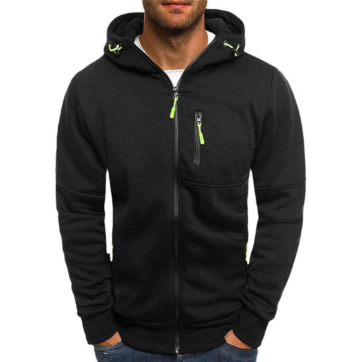 Men's functional slim fit hoodie with practical zip pockets Lune London