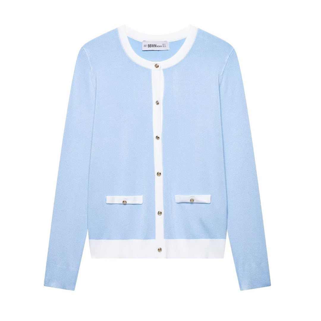 Elegant ladies cardigan with decorative buttons and pockets Lune London
