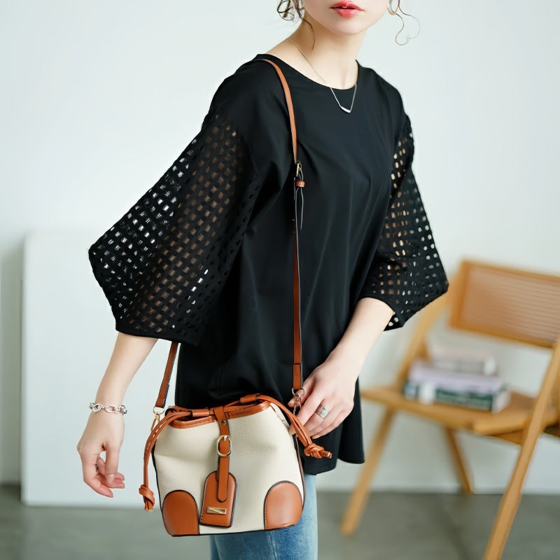 Ladies elegant top with structured sleeves Lune London