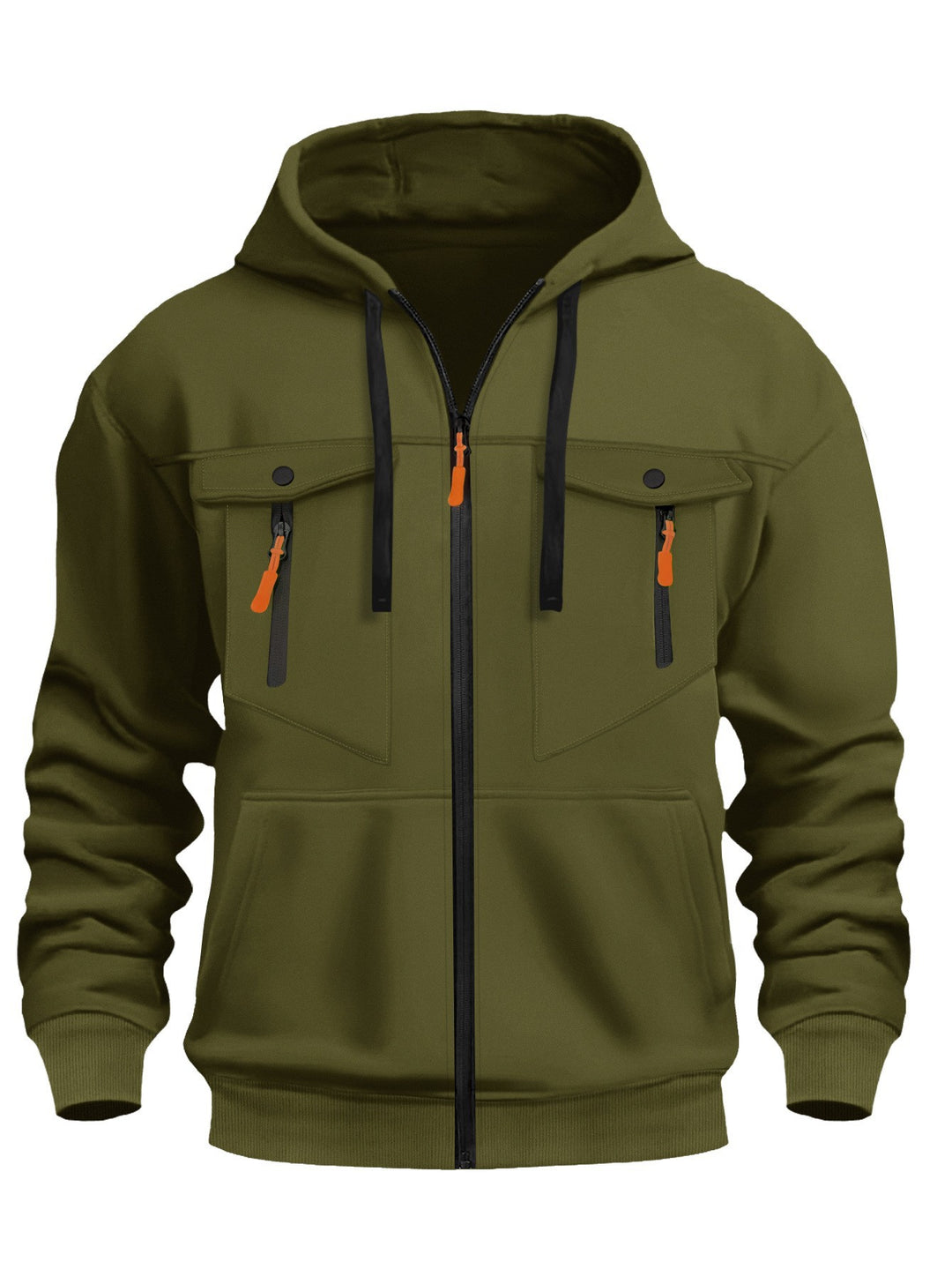 Men's Functional Hooded Jacket with Practical Zip Pockets Lune London