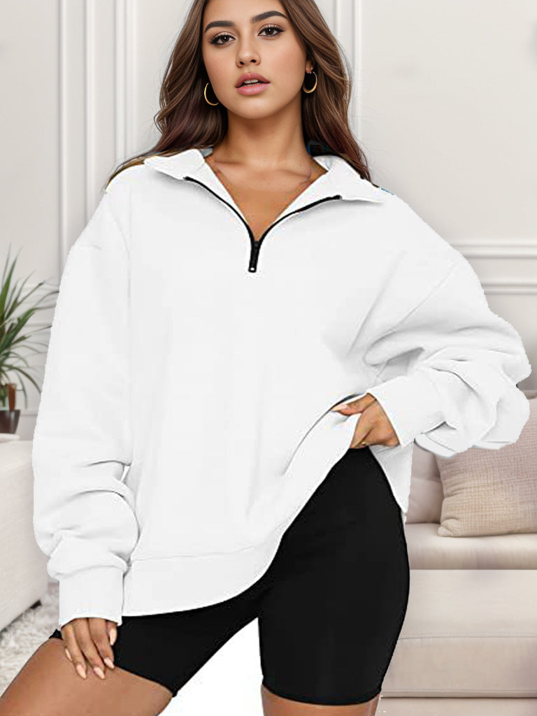 Oversized sweatshirt for women with high collar Lune London