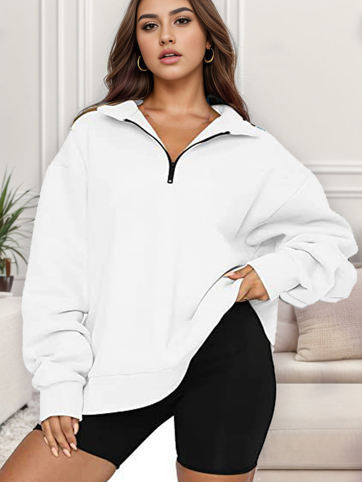 Oversized sweatshirt for women with high collar Lune London