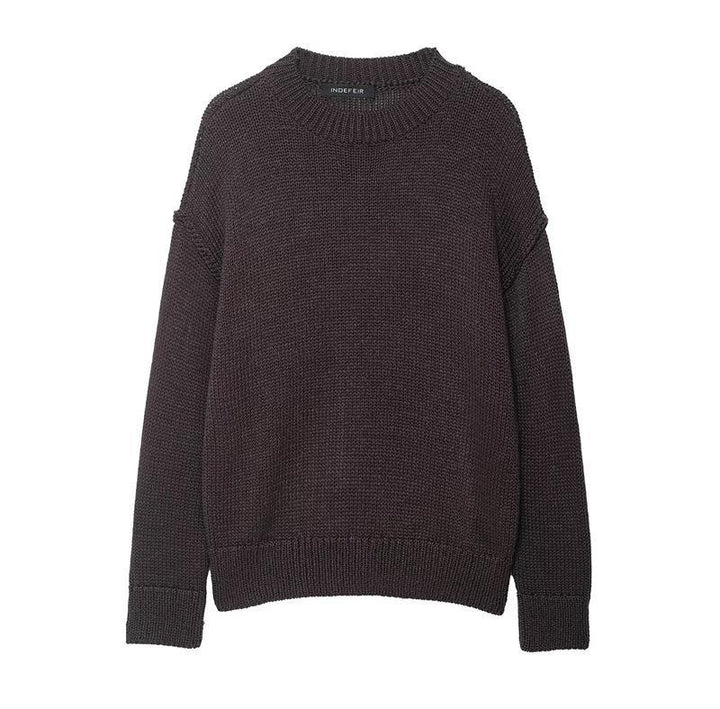 Ladies casual knit sweater with loose fit and oversized style Lune London