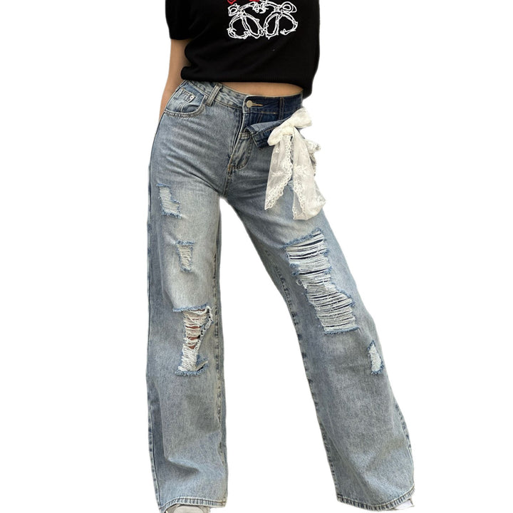Destroyed jeans for women in relaxed oversized fit Lune London