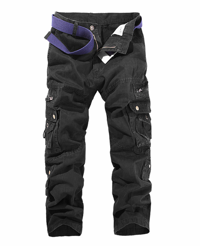 Men's cargo pants with multiple practical pockets and adjustable belt Lune London