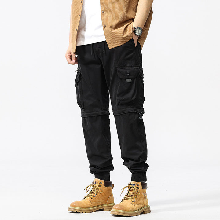 Pantalon cargo fonctionnel pour homme avec taille réglable et poches multi-usages Lune London