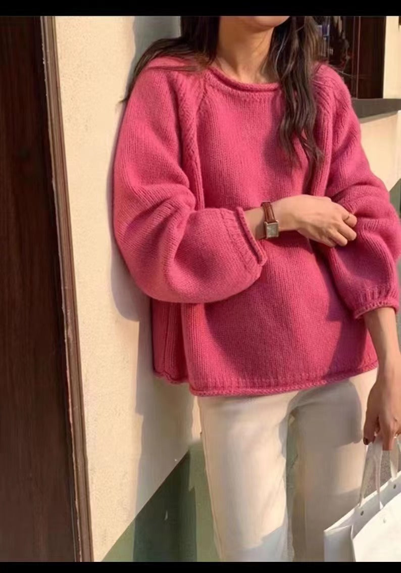Comfortable knitted sweater for women with a relaxed fit and airy sleeves Lune London