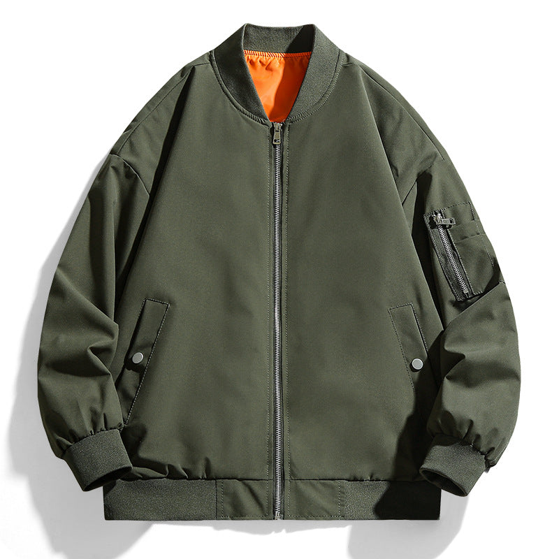 Casual bomber jacket for men with practical zip pockets and high collar Lune London