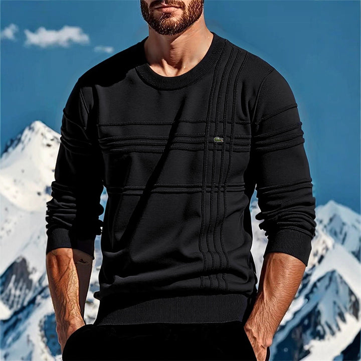 Stylish knitted sweater for men with unique texture details Lune London