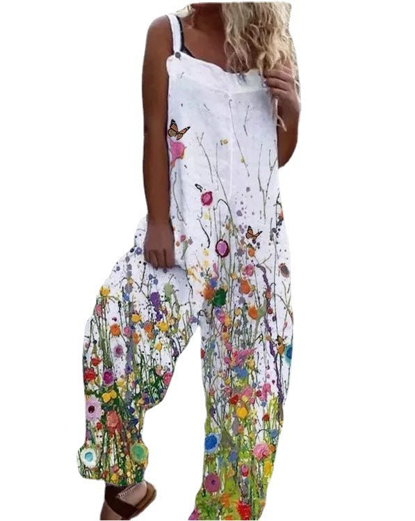 Lune London Floral Print Artistic Jumpsuit for Women