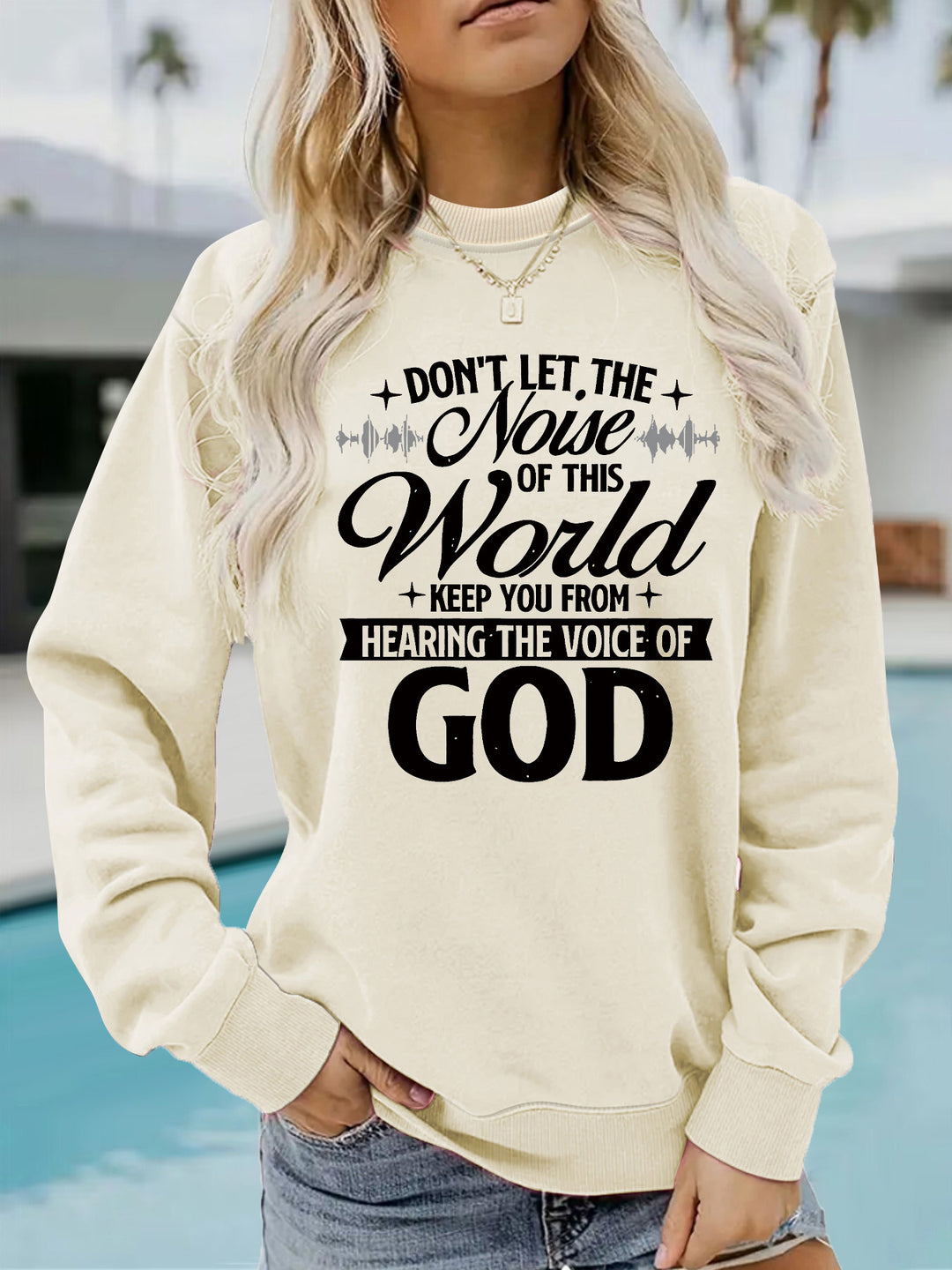 Sweatshirt pour femmes avec imprimé inspirant et coupe confortable Chic & Stil