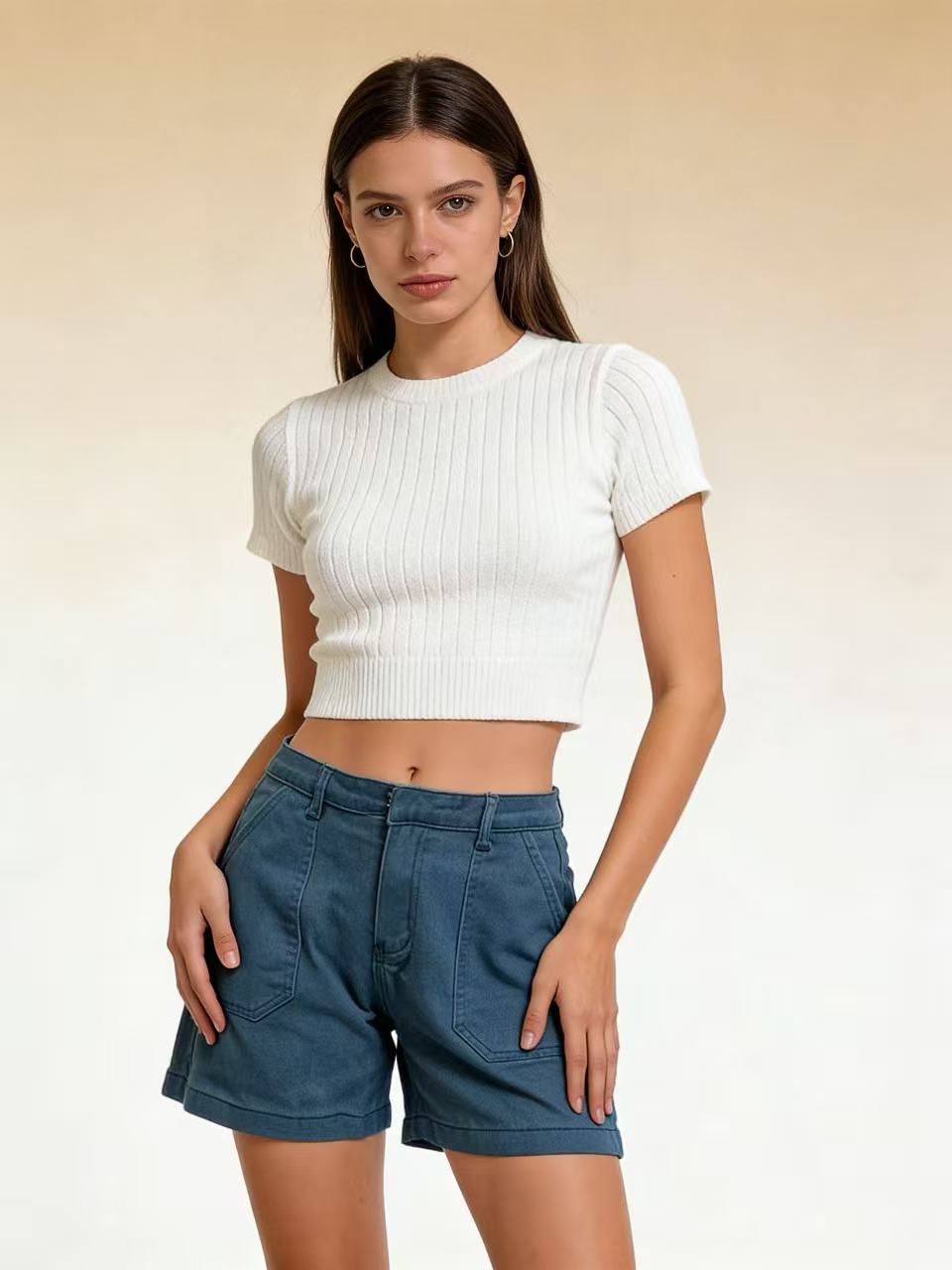 Women Casual Summer Shorts with Side Pockets and Comfortable Fit Lune London