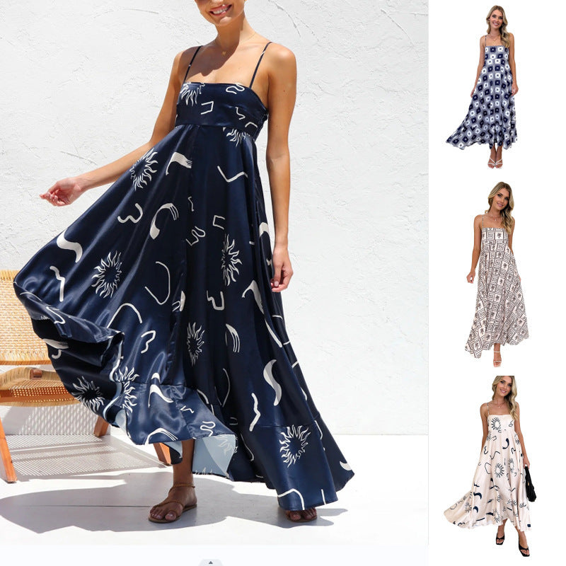 Ladies Elegant Maxi Dress with Airy Chic Silhouette