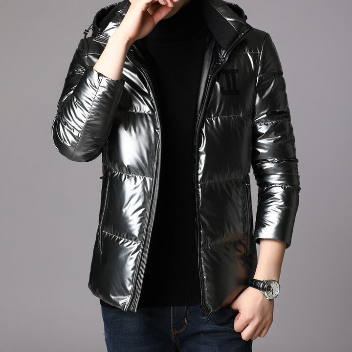 Lightweight and stylish down jacket for men with high collar Lune London