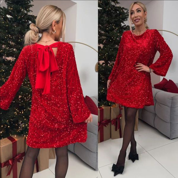 Chic Und Stil | Sequin Bow Dress
