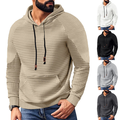 Men's hoodie with textured surface and practical kangaroo pocket Lune London