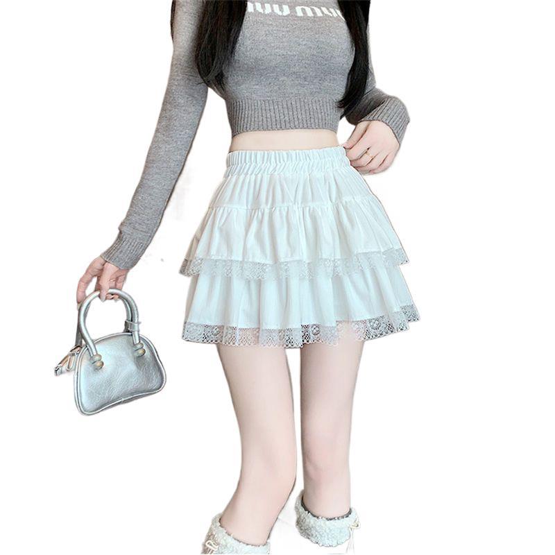 Ruffled lace skirt for women Lune London