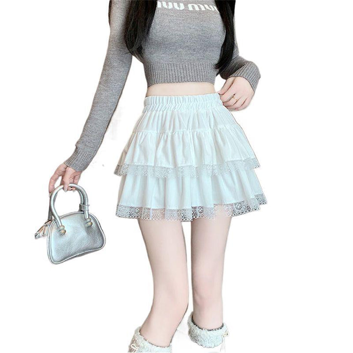 Ruffled lace skirt for women Lune London