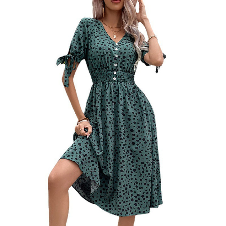 Short Sleeve Polka Dot Dress for Women Lune London