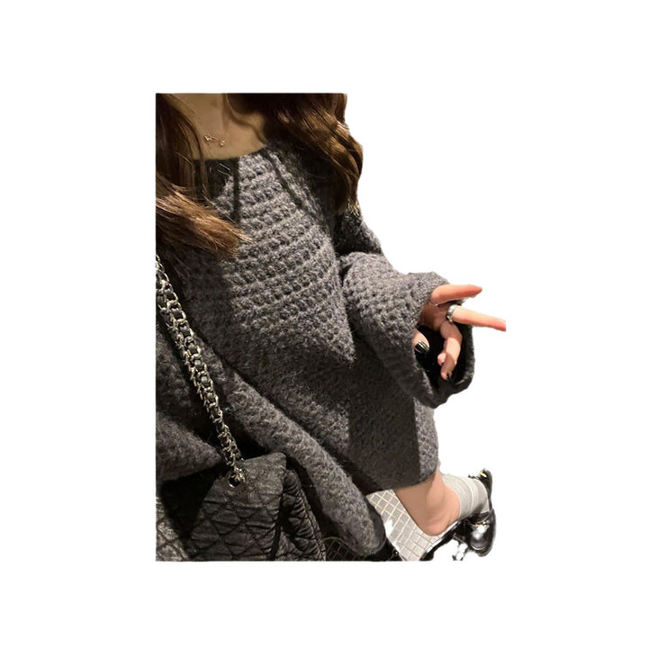 Pull surdimensionné en tricot épais pour femmes avec coupe large Chic & Stil