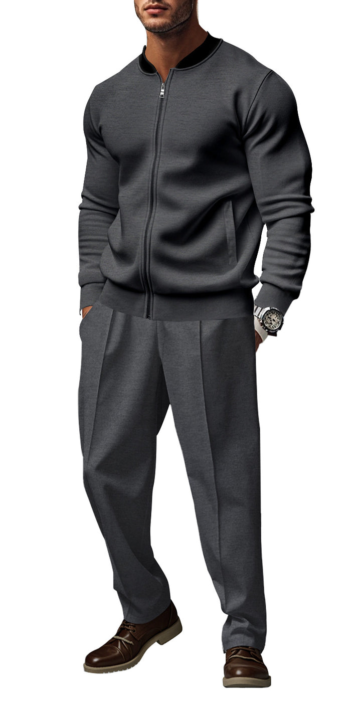 Sporty hoodie jacket for men with zipper and matching training pants Lune London