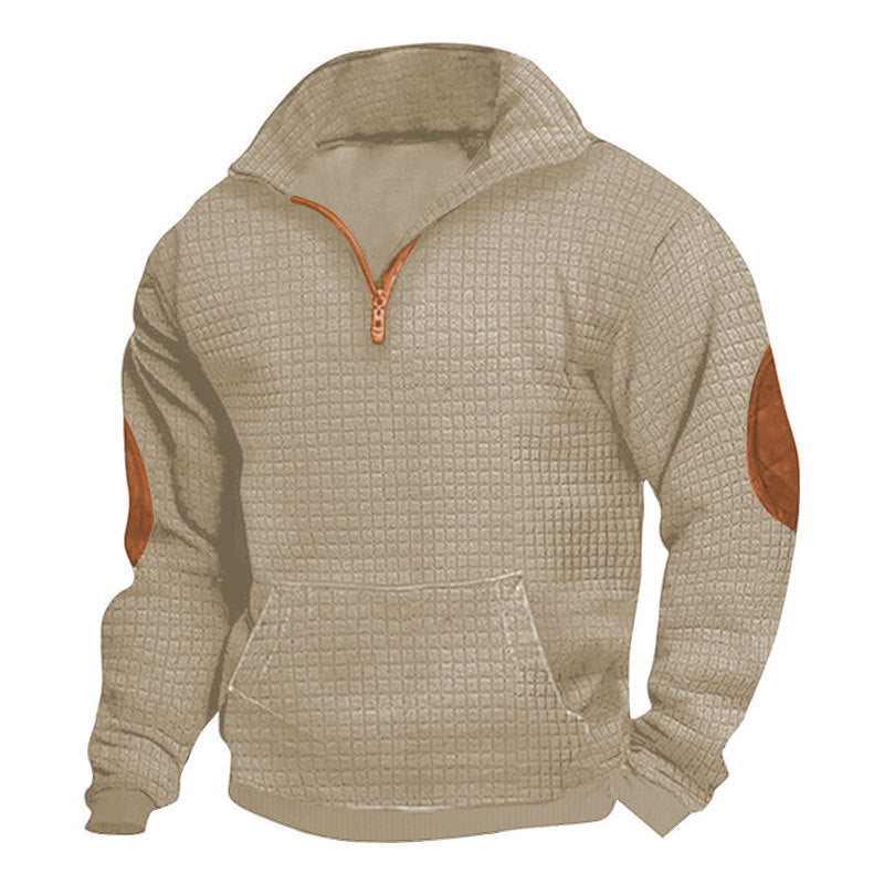 Men's sweater with high collar and zipper Lune London