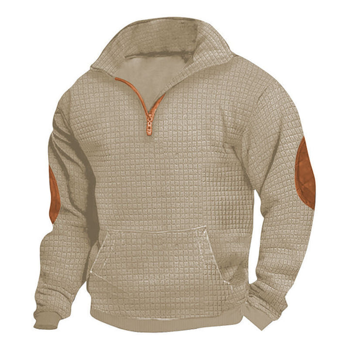 Men's sweater with high collar and zipper Lune London