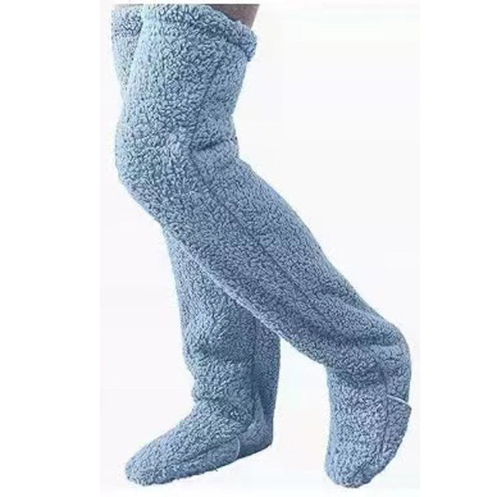 Ladies Cozy Overknee Socks made of soft Fleece Lune London
