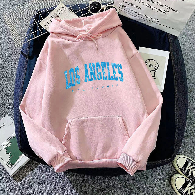 Women's hoodie with striking Los Angeles lettering Chic & Stil