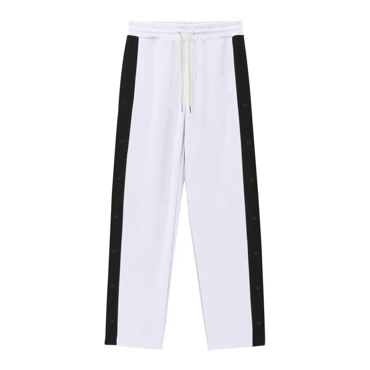 Sporty men's jogging pants with snap button details Lune London