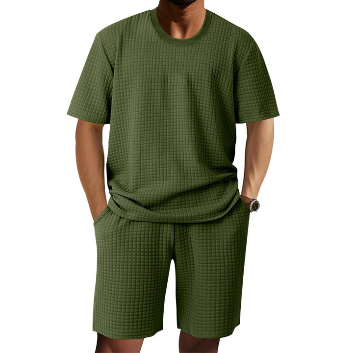 Casual short-sleeved men's set with structured design and practical pockets Lune London