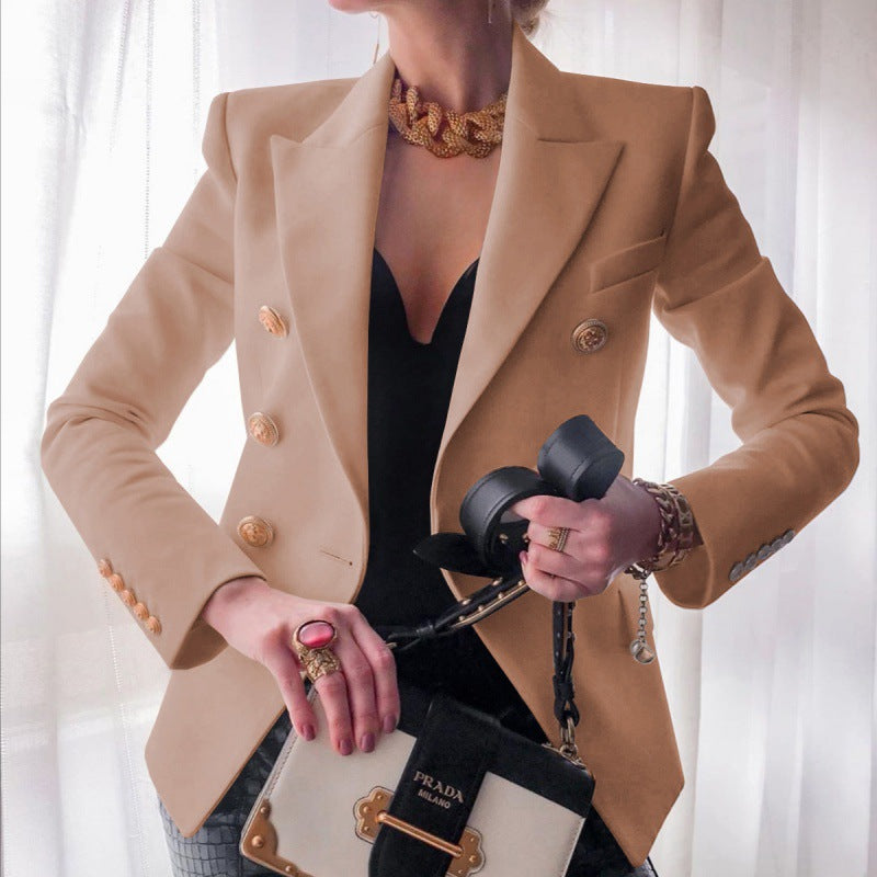Veste élégante pour femmes avec double rangée de boutons et détails à la mode Lune London