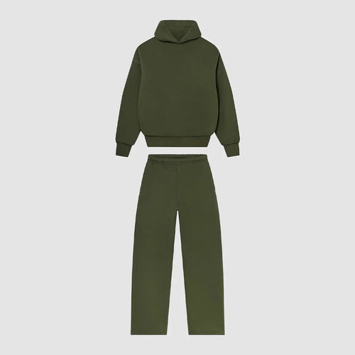 Hoodie and jogger pants set for women with high collar and elastic waistband Lune London